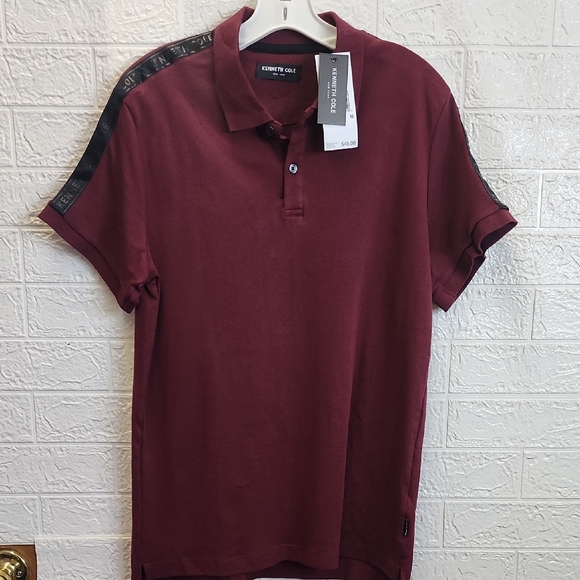 Kenneth Cole Other - Kenneth Cole Men's Dark Red Polo Shirt